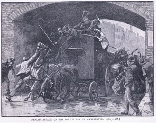 Ataque feniano a la furgoneta policial en Manchester 1867 d.C.